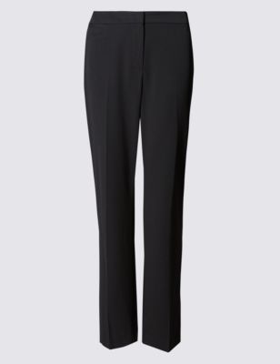 Staggered Seam Straight Leg Trousers